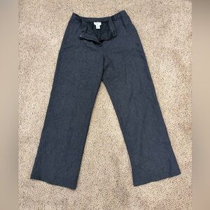 LOFT Charcoal Gray Stretch Pants wool